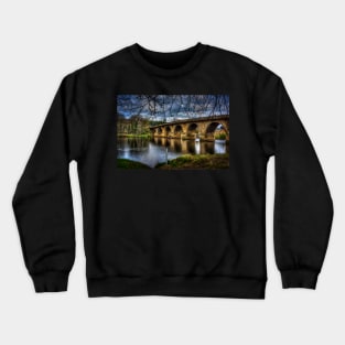 River Tyne At Hexham Bridge Crewneck Sweatshirt